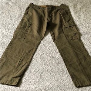 Banana Republic linen cotton cargo pants